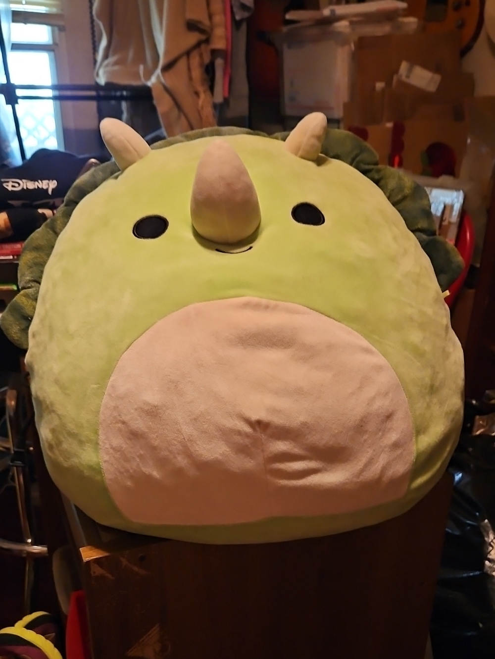 Squishmallows Green Triceratops Plush with Cream Belly